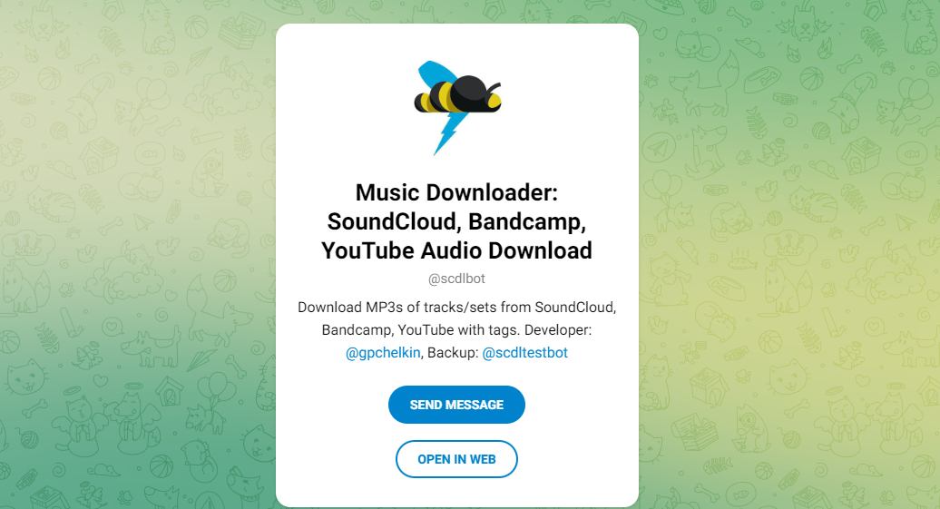Direct download bot from SoundCloud in Telegram