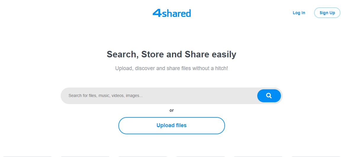 Free file upload site 4Shared