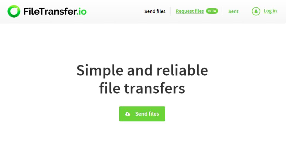 Free file upload site FileTransfer.io