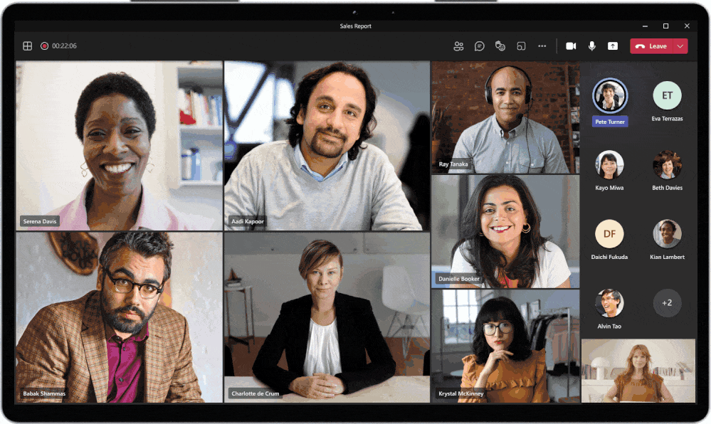 Free Microsoft Teams video conference application