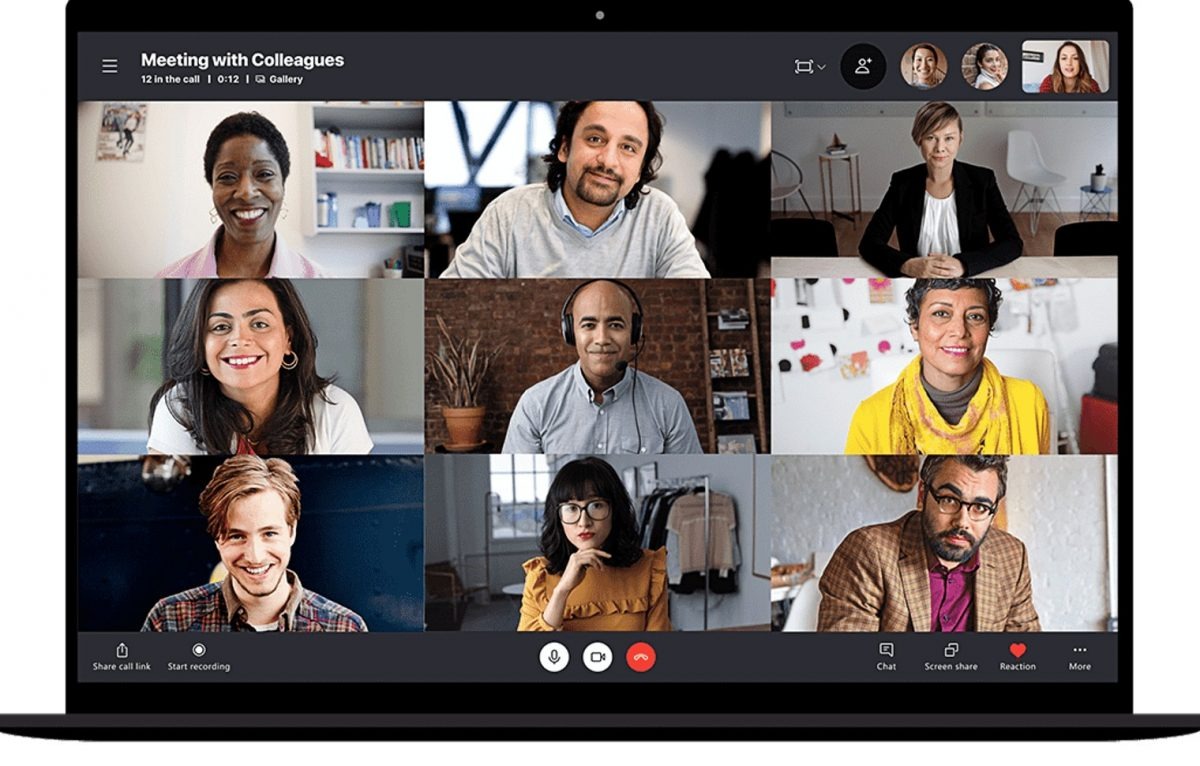Free Skype video conference application