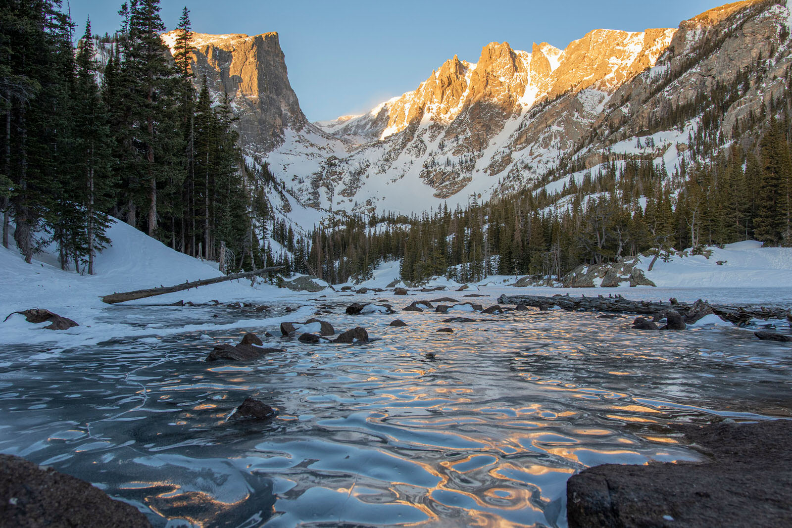 Frozen lake in Colorado by Eric Gross