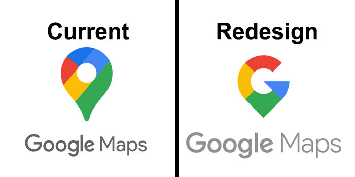 Google map logo redesign