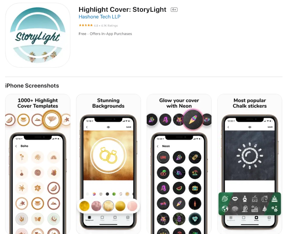 Instagram_storylight highlight cover creation program