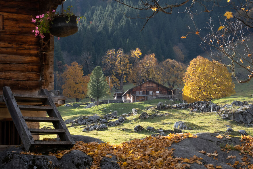 Landscapes of Switzerland in autumn