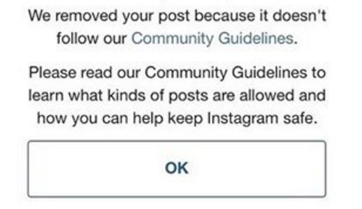 Nonification of Instagram post deletion
