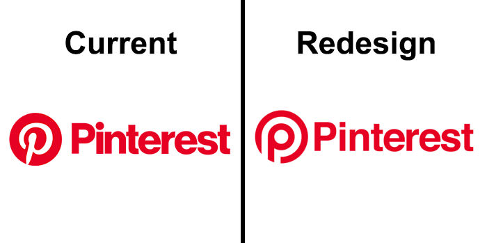 Pinterest logo redesign