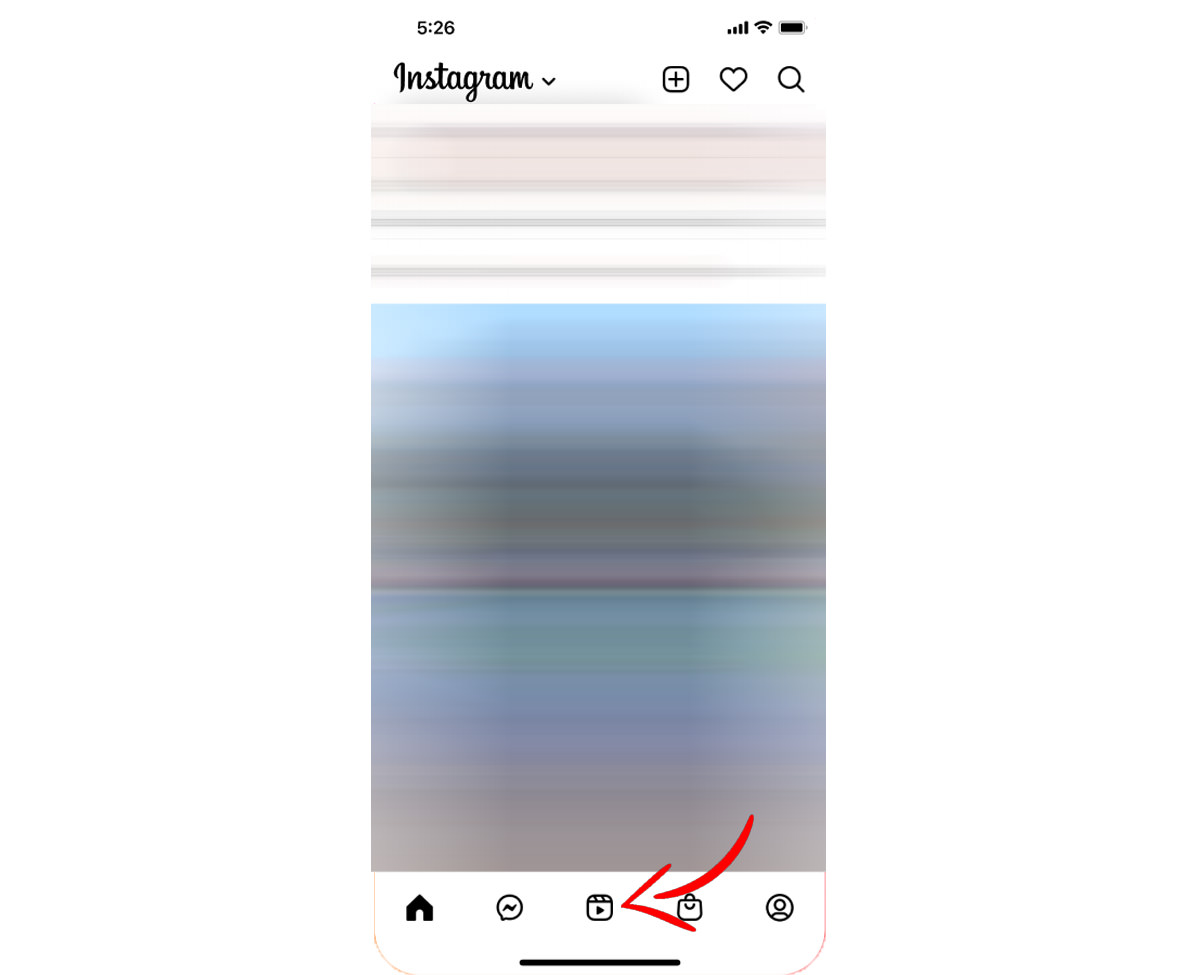 Rails icon on the Instagram feed page