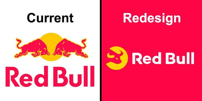 Redesign of the Red Bull logo