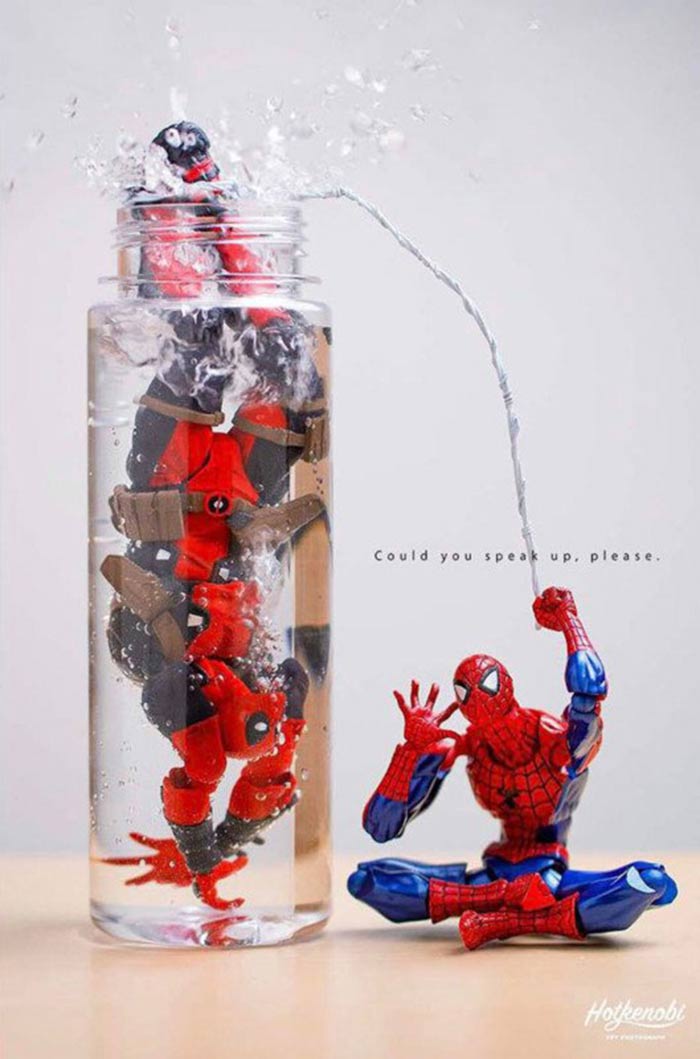 Tasteful Japanese artist and photographer and a comedy show of the heroes of the Marvel Universe