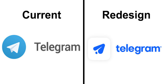 Telegram logo redesign