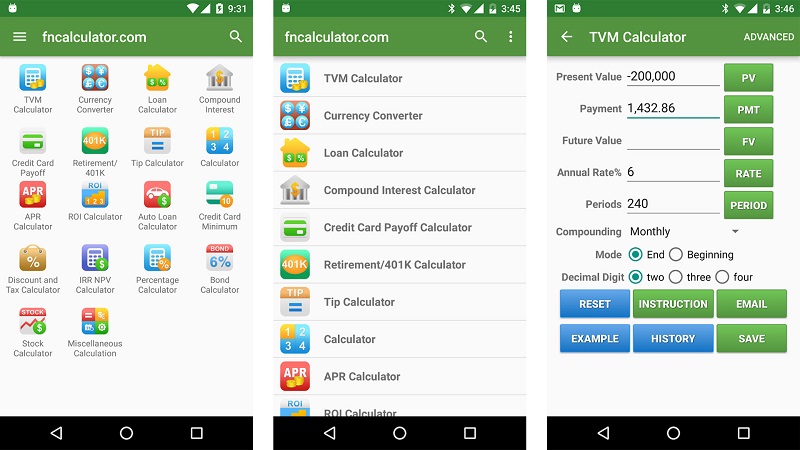 The best calculator for Android Financial application