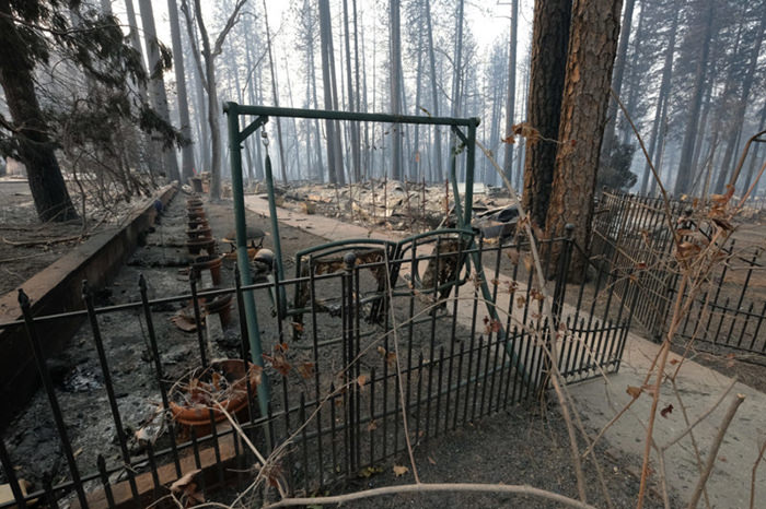 The destruction of the city of Paradise after the massive fire in California