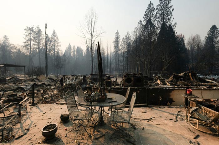The destruction of the city of Paradise after the massive fire in California