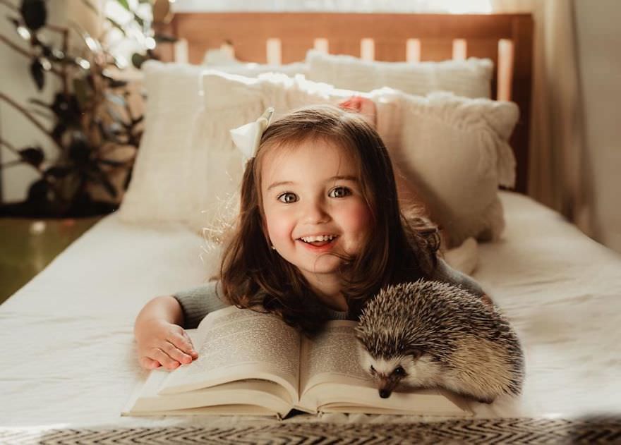 The interaction of children and hedgehog animals / Andrea Martin