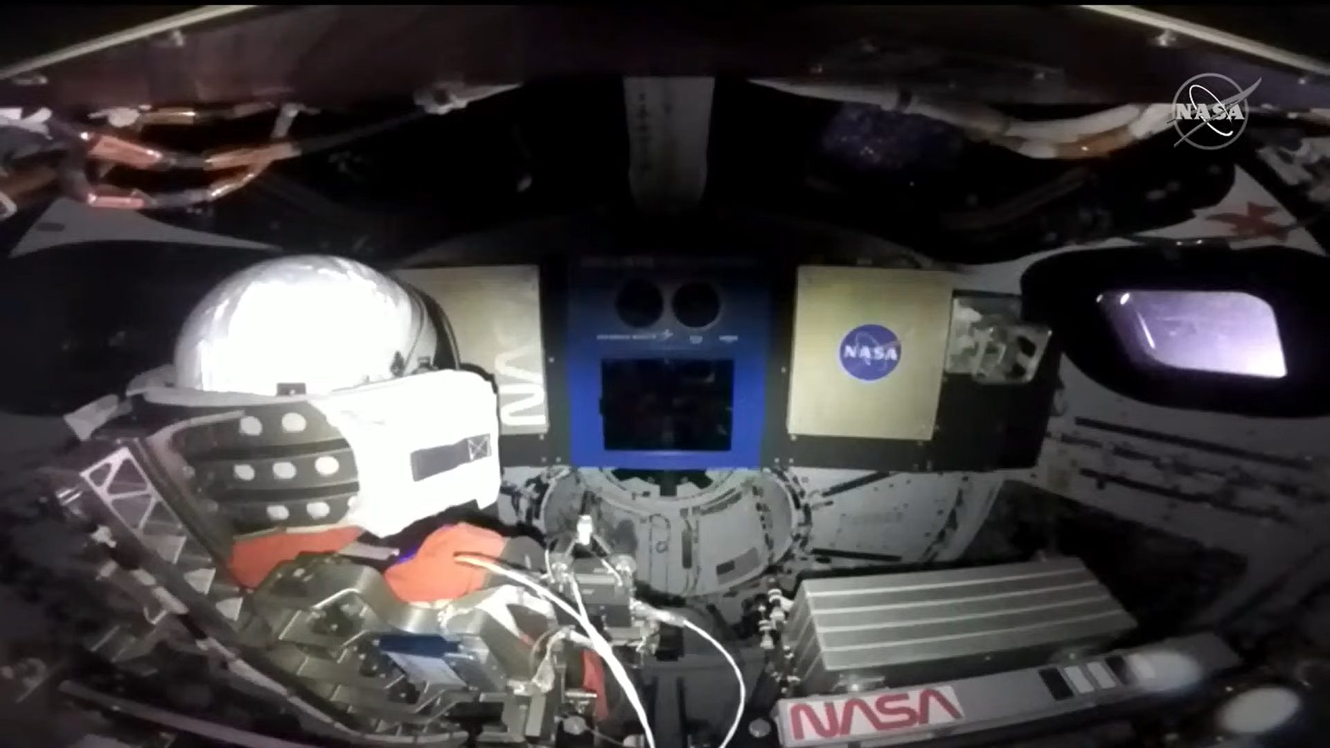 The interior of the Orion spacecraft