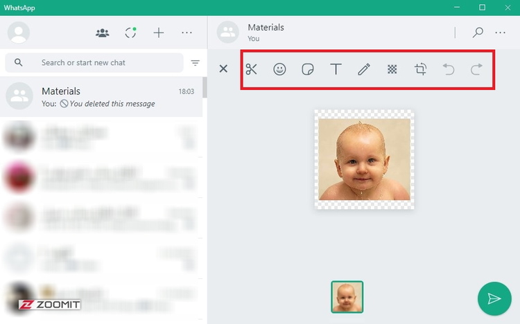Tools for making stickers in WhatsApp desktop