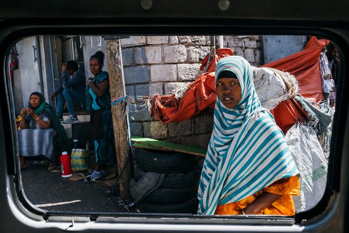 Photos that were recorded in the streets of Ethiopia