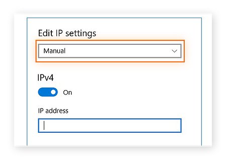 Changing the fixed IP in Windows - setting the desired IP