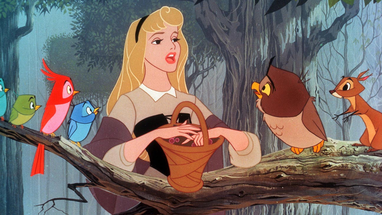Princess Aurora or Wild Rose singing with the animals