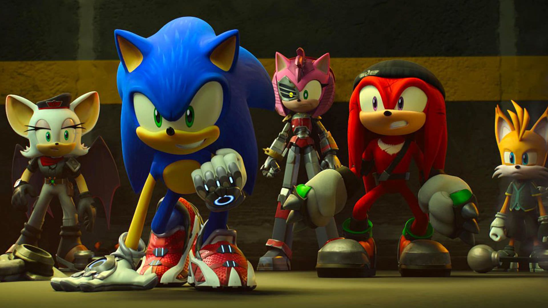 Sonic members in the Netflix anime Sonic Prime