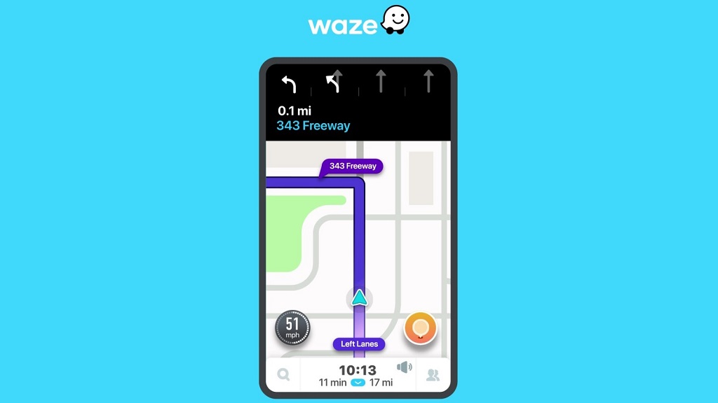 WAZE routing application