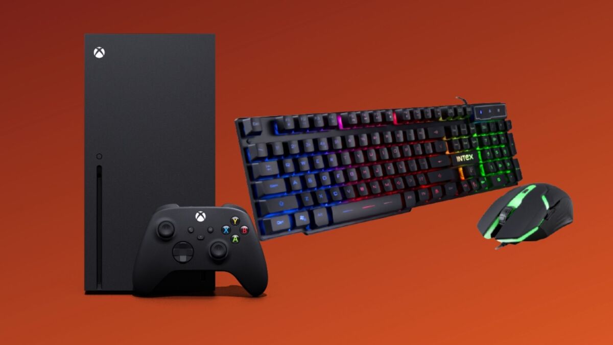 Xbox Series X with keyboard and mouse