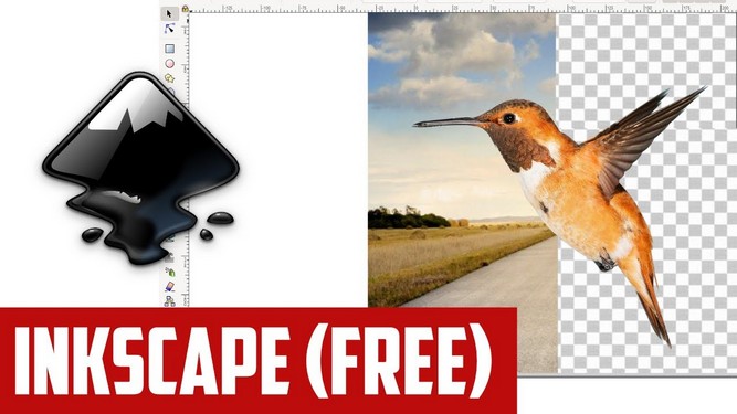 Remove background image with Inkscape software