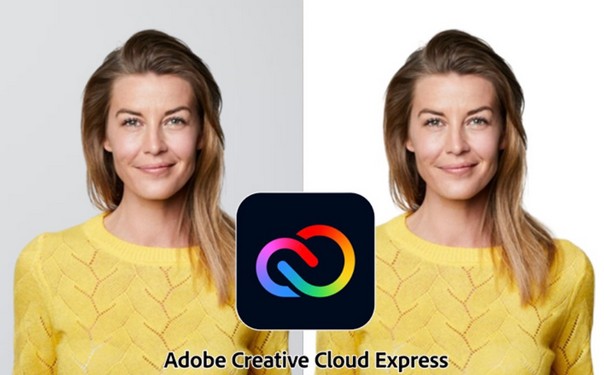 Remove image background on Adobe Creative Cloud Express website