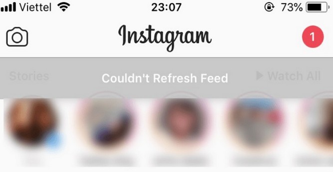 The reason for not refreshing the Instagram feed