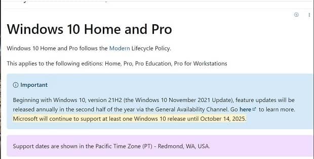 Windows 10 support
