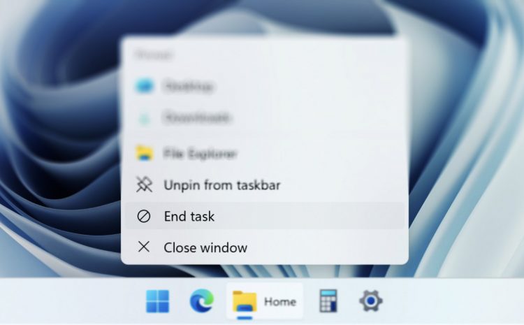 How To Activate The New End Task Option In Windows 11?