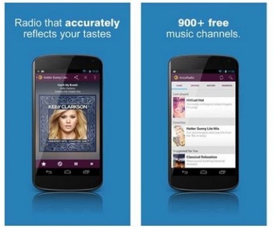 AccuRadio software is the best internet radio for Android