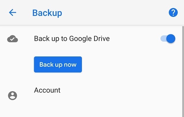 Data backup