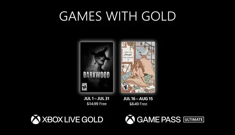 Microsoft Has Announced What Games The Xbox Games With Gold Subscription Service Will Offer Users In July 2023. Among the latest game news, we learned that Microsoft has unveiled the list of July 2023 games for the Xbox Games With Gold service. Users of this subscription service will be able to experience the two games Darkwood and When the Past was Around on Xbox One and Xbox Series X consoles next month . Pay for Xbox Series S. Xbox Game Pass Ultimate users will also have access to these works. Darkwood game will be available to Xbox Live Gold users between July 10 and August 9 (July 1-31); A challenging survival horror that doesn't rely on jump scares to scare players. In the period from July 25 to August 24 (July 16 to August 15), users can also experience the point-and-click adventure puzzle game When the Past was Around, which deals with issues such as love, separation, breakup, and happiness and suffering. June's Games With Gold games included the adventure game Adios (available until tomorrow) and the action-adventure game The Vale: Shadow of the Crown (available until July 24). Microsoft has stopped providing Xbox 360 console games to users of this service since October 2022. The Redmonds will increase the price of the Xbox Game Pass subscription from July and the price of the Xbox Series X console from August. Xbox Live Gold games for July 2023 • Darkwood game: between July 10 and August 9 worth $14.99 • The game When the Past was Around: 25 July to 24 August worth 8.49 dollars
