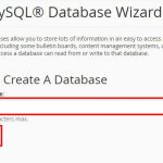 Here, you have to choose a name for the database, username, and password: