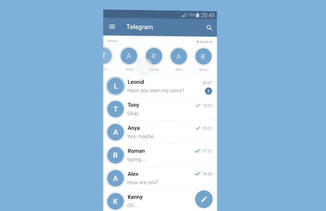 How to place a Telegram story