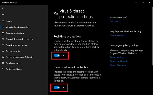 How to turn off Windows 11 cmd antivirus?