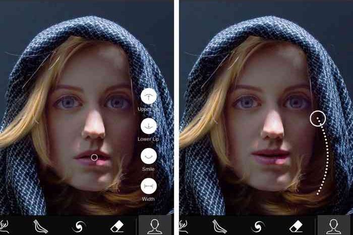 retouching with a phone