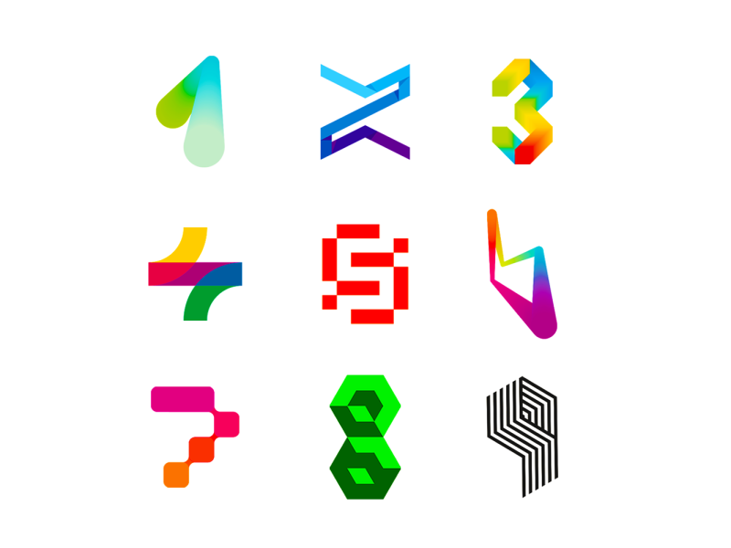 numbers in logo design