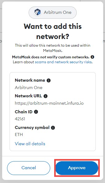 Add other networks to Metamask