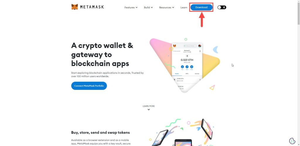 Download MetaMask wallet