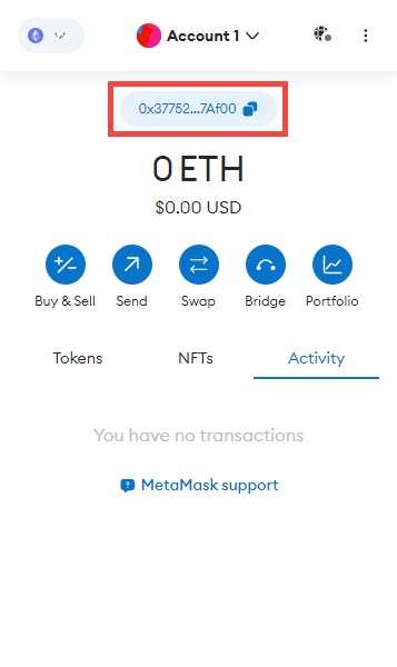 How to receive digital currency in Metamask?