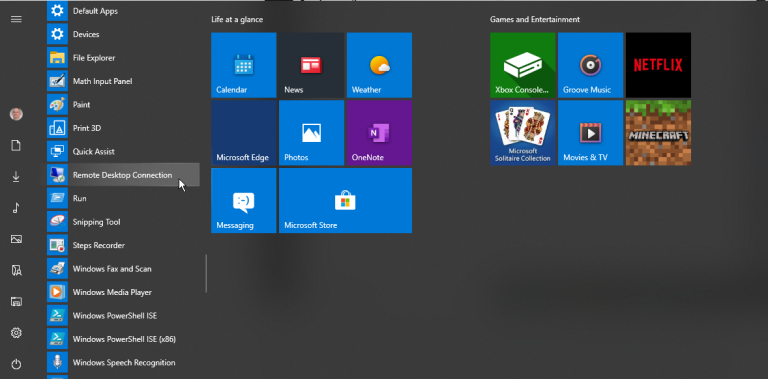 Windows Start menu