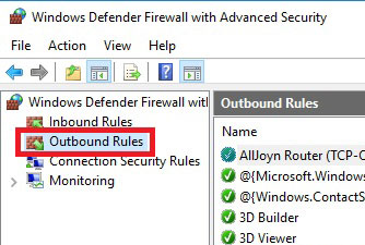 Block applications from accessing the Internet with Windows Firewall