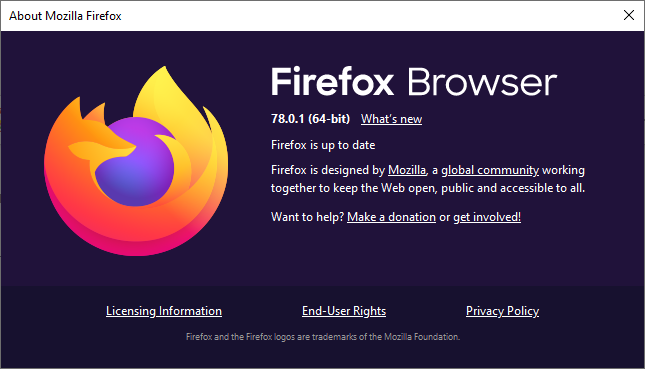 About Mozilla Firefox