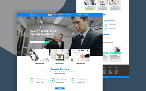 intence website template