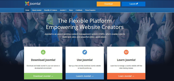 Screenshot from Joomla site