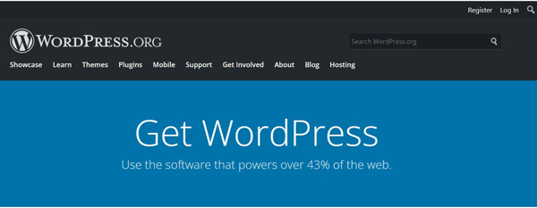 Screenshot of the WordPress site