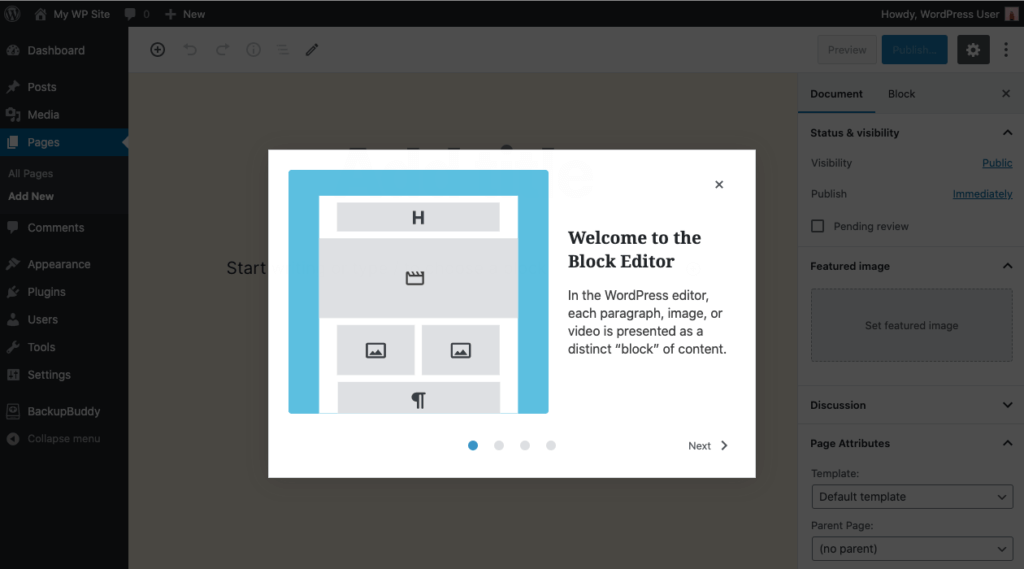 WordPress block editor